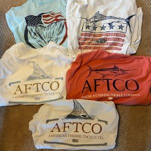 5 Pack AFTCO T Shirts (Adult Small)- great deal